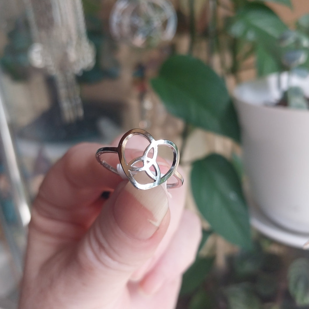 Triquetra Heart Rings