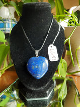 Load image into Gallery viewer, Lapis Lazuli Heart Shaped Pendant Necklaces
