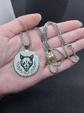 Load image into Gallery viewer, Stainless Steel Gothic Cat Skull Necklace
