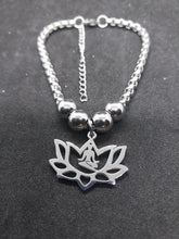 Load image into Gallery viewer, Stainless Steel Lotus Bracelet
