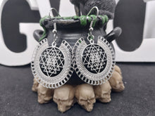 Load image into Gallery viewer, Stainless Steel Sri Yantra Earrings
