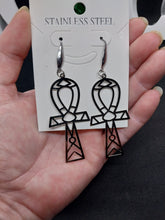 Load image into Gallery viewer, Stainless Steel Geometry Style Ankh Earrings

