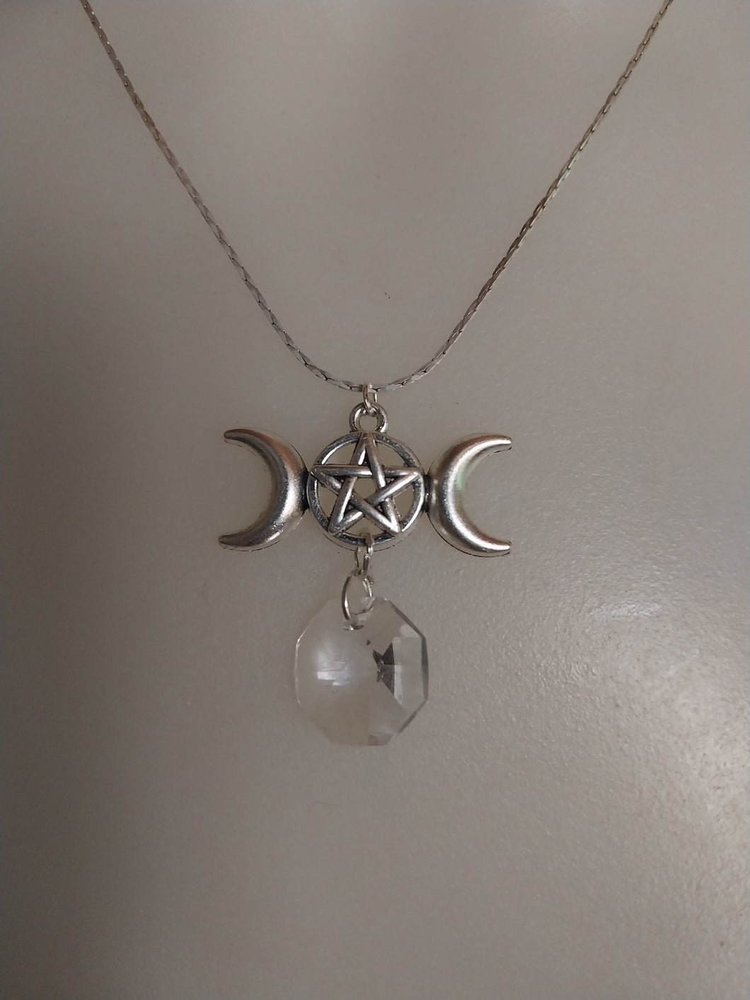 Triple Moon Silver Plated Earring and Necklace Sets