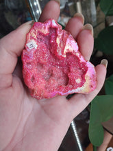 Load image into Gallery viewer, Pink Rainbow Titanium Geode 4
