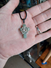 Load image into Gallery viewer, Crystal Cross Pentacle Necklace
