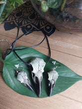 Load image into Gallery viewer, Crow Skull Necklace and Earring sets
