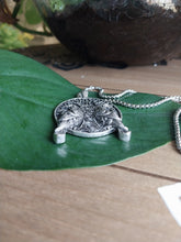 Load image into Gallery viewer, Celtic Double Sided Raven Pendant Necklace

