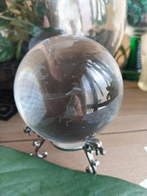 Load image into Gallery viewer, Flying Witch on Broomstick Glass Crystal Ball with stand
