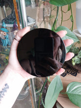 Load image into Gallery viewer, 10cm Black Obsidian Scrying Mirror with stand
