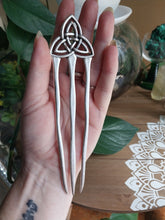 Load image into Gallery viewer, Triquetra Hair Comb Pins
