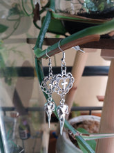 Load image into Gallery viewer, Gothic Cross and Skull Earrings
