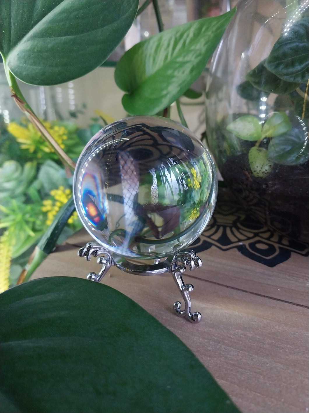 Glass Crystal Ball with Stand