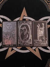 Load image into Gallery viewer, Silver Gilded Rider Waite Tarot Cards and Guidebook

