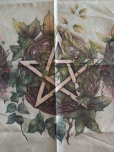 Load image into Gallery viewer, Triple Moon Earth Pentacle Altar/Tarot Cloth
