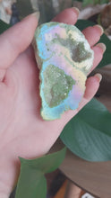 Load and play video in Gallery viewer, Green Rainbow Titanium Geode 3
