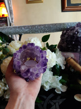 Load image into Gallery viewer, Amethyst Tea Light Candle Holders
