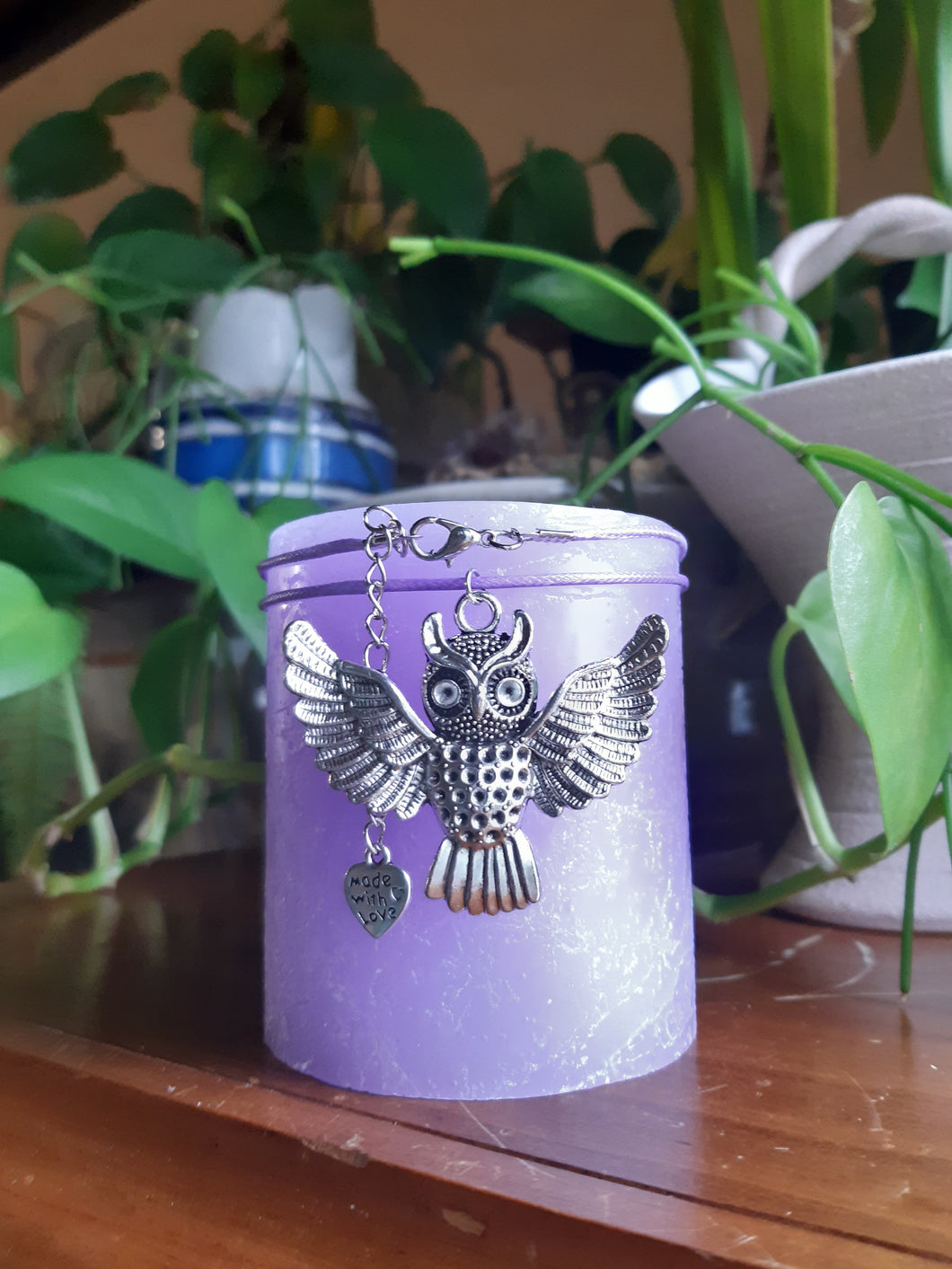 Owl Necklace Candle