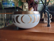 Load image into Gallery viewer, White Eclipse Moon Phase Singing Bowl
